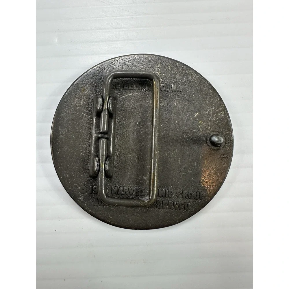 Vintage Spider Man 1975 Belt Buckle Marvel Comic Group Lee Belt NYC NY  2 Inches